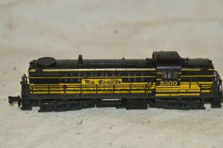 Atlas N Scale Alco Rs - 3 Locomotive Powered Rio Grande 5200 D&rgw Black Yellow