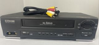 Emerson Ewv401 Vcr 4 Head Hi - Fi Vcr Vhs Video Cassette Recorder (no Remote)