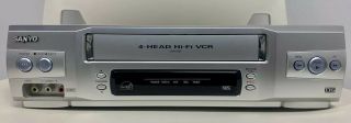 Sanyo Vwm - 800 4 Head Hi - Fi Stereo Vhs Vcr Player Video Cassette Recorder -