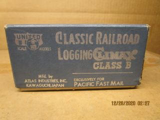 Box For Ho Scale United Models Brass Logging Climax Class B
