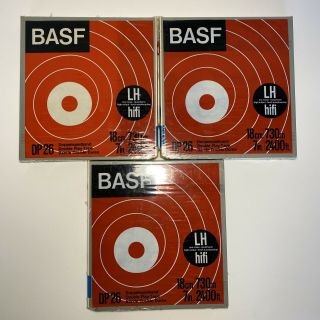 3 Vintage Basf Dp26 Double Play 7 " 2400 