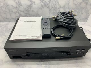 Daewoo Dv - T8dn Video Cassette Recorder Vcr Vhs 4 Head Monster Cable