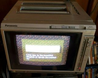 Vintage Panasonic 7 " Portable Color Crt Television Model Ct - 7711a Retro Gaming