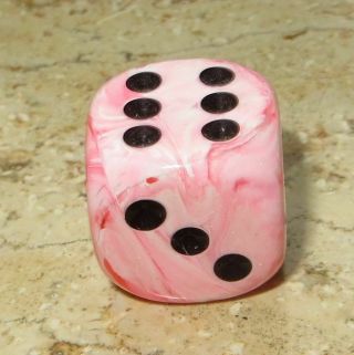 Crystal Caste - Ice Cream - Pink - D6 With Pips 16 Mm - Oop Dice