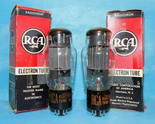 2 Nos/nib Rca 6as7g Tubes Support Rods Halo Getter 3 Mica