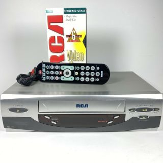 Rca Vr355 Vhs Vcr Recorder W/ Tuner Remote Cables Blank Vhs Tape