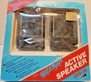 1979 Rare Sony Walkman Active Speakers In Japan Srs - 30 Speakers