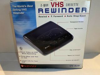 Kinyo Vhs Cassette 2 - Way Rewinder Uv - 820 Fast Forward Auto Stop/eject
