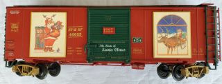 Aristo - Craft G ART - 46025 Christmas Box Car 1995 NP&SF Santa Reindeer 1 1:29 2