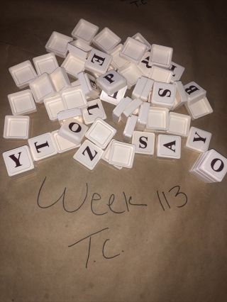 Upwords Board Game Replacement Letter Tiles Only