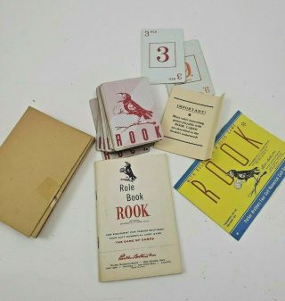 Vintage Rook Playing Card Set W/ Instructions Missing Box Arts Crafts Upcycle