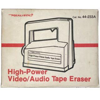 Vintage Radio Shack Realistic 44 - 233a High Power Video Audio Tape Eraser