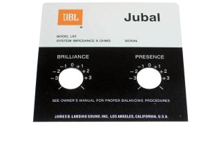 Jbl Style Replacement Foil Badge For Jubal L65 Speaker