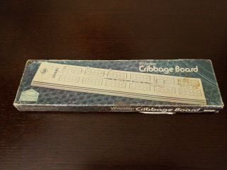 Vintage 1974 E.  S.  Lowe (milton Bradley) Wooden Cribbage Board