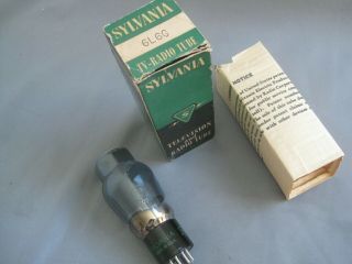 Sylvania 6l6g Smoked Glass Tube Nos Wire D Getter Near Base Copper Grid Posts