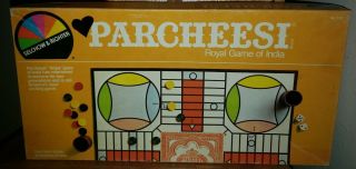Vintage 1982 Parcheesi Royal Game Of India Boardgame Selchow & Righter Complete