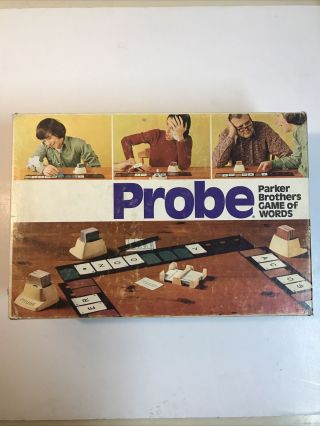Vintage 1974 Probe Board Game Of Words Parker Brothers - Complete - Very Good
