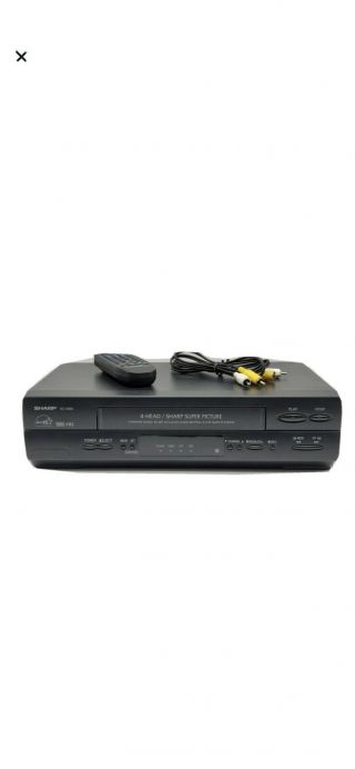 Sharp Vc - A560 Vhs Vcr Player/recorder With Factory Remote W/ Batteries / Cables