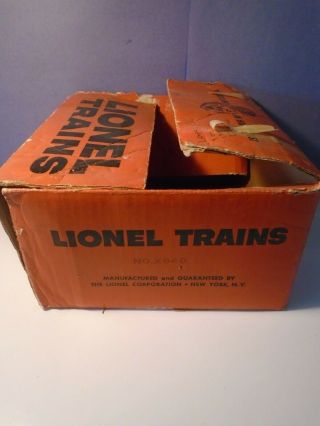 Lionel Postwar X640 Train Outfit Set Box.  Box Only