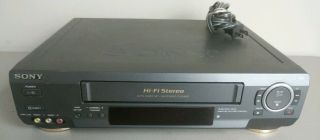 Sony Slv - Ax10 Vcr 4 - Head Hi - Fi Vhs Video Cassette Recorder Player No Remote