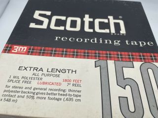 10x Scotch 3M Recording Reel to Reel Tapes 150 Plastic 7 