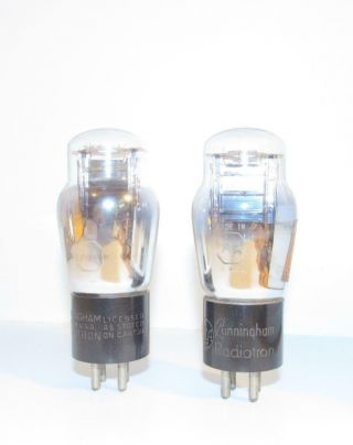 Matched Pair - Rca/cunningham 71a St Amplifier Tubes.  Tv - 7 Test Strong.