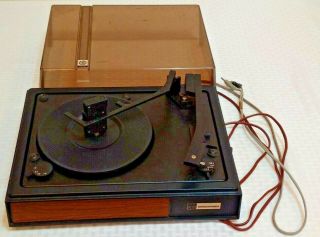 Vintage Bsr Minichanger Record Player Turntable 4speed Adapter 16 33 45 78