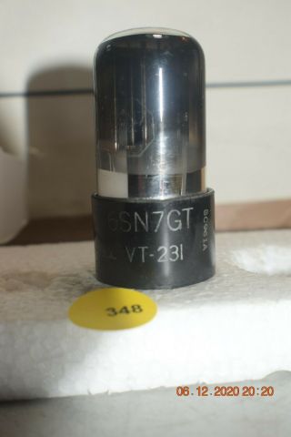 Vacuum Tube Pair Ken - Rad Jan - Ckr 6sn7 Gt Vt - 231 - - Black Glass Chrome