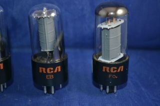 Strong Testing Quad Of RCA 6V6 Audio Vacuum Tubes 3