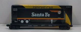 K - Line 6 - 21591 O Santa Fe Midnight Chief Flat Car W/ Trailer Ln/box