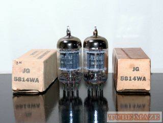 Matched Pair GE NOS/NIB JG - 5814WA/12au7/ECC82 tubes Triple Mica - 1956 2
