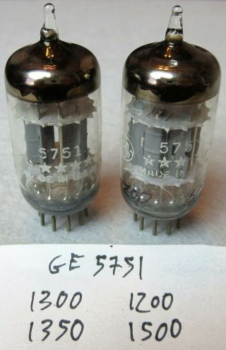 Matched Pair Vintage Ge 5751 Five Star Good Made In Usa Thick Mica