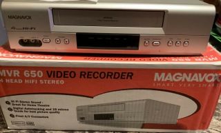 Magnavox 4 heads HiFi MVR650 Video Cassette Recorder Model MVR650MG/17 W/ Remote 2