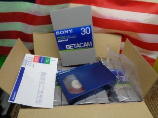 Estate Nos Case Of10 Broadcast Sony Bct - 30g/3 Uc Betacam Video Cassette Tapes