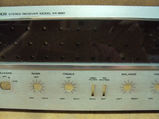 SX - 650 Receiver Face Plate Rated 8.  3 Out Of 10.  Parting Out Entire SX - 650. 3