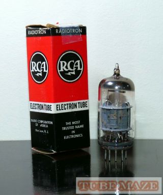 Rare Rca 12ay7 Gray Plates Tube O - Getter - 1960s - Test Nos
