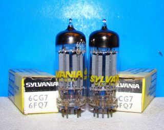 6cg7 6fq7 Nos Sylvania Radio Vintage Amplifier Audio Vacuum Tubes 2 Valve