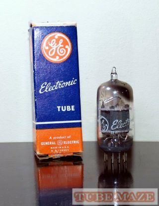 Rare Ge Nos/nib 12ay7 Gray Plates Tube [] - Getter - 1956 - Test Nos
