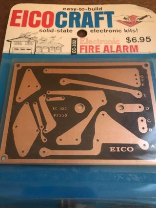 Vntg Eico Craft Electronic Kit TOX EC - 102 fire alarm NOS 2