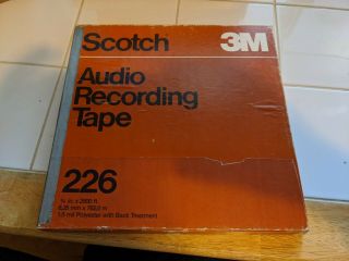 Scotch 3m Studio Mastering Tape 226 10.  5 " Metal Reel To 1/4 " Radio Show Vtg 35