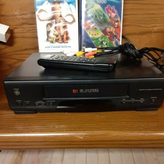 Ge Vg4253 Vcr Vhs Player Hi - Fi Video Cassette Recorder With Remote -