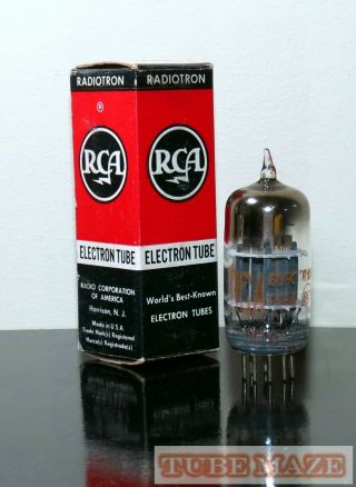 Rare Rca/ge Nos/nib 12ay7 Gray Plates Tube [] - Getter - 1959 - Test Nos