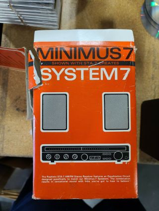 Realistic Minimus 7 Speaker Stereo Radio Shack Japan Rare Vintage