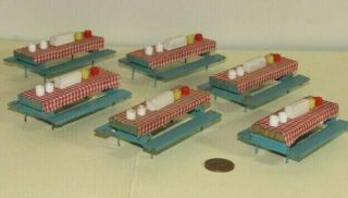 6 O Gauge Picnic / Dining Tables For Model Circus / Carnival Train Layouts