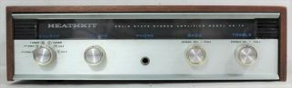 RARE Heathkit AA - 14 Solid State Stereo Integrated Amplifier w/Wood Case 2