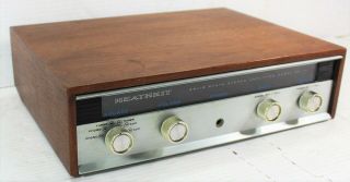 RARE Heathkit AA - 14 Solid State Stereo Integrated Amplifier w/Wood Case 3