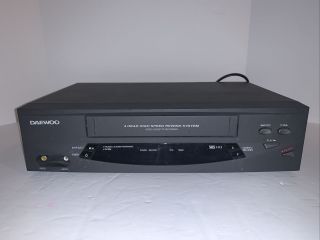 Daewoo Dv - T5dn Vcr Hi - Fi 4 Head Vhs Player W/ Av Cables - Fast