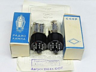Matched Pair 6n8s /6sn7 /1578 Russian Tubes Foton Plant.  Nib From 1964 - 1965