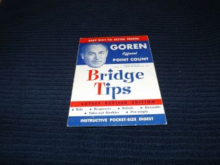 Charles Goren Official Point Count - Bridge Tips - Vintage Pocket - Size Digest
