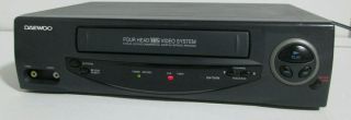 Daewoo Dv - T47n 4 - Head Vhs Vcr Video Cassette Player Wth Aux Cbles